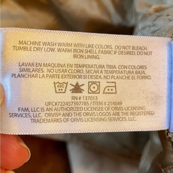 Vintage ORVIS Canvas Chore Barn Coat Field Jacket Corduroy Cuffs Tan Brown Sz L - Picture 10 of 12